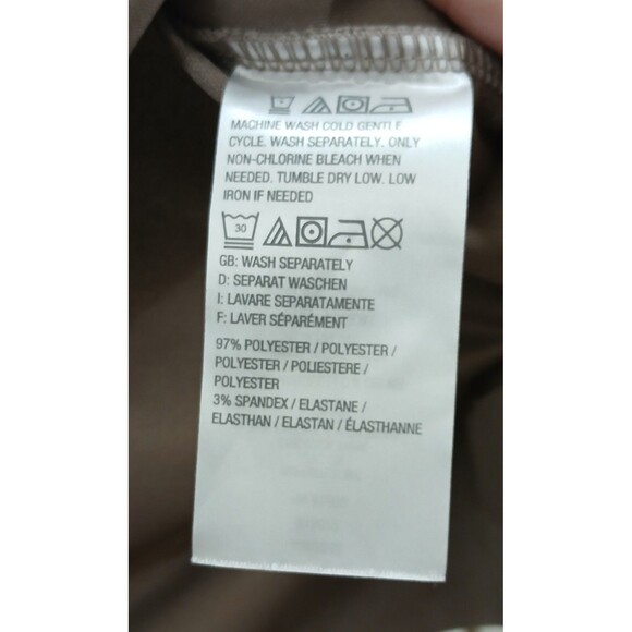 Minimalist Tie Sleeve Blouse Women’s L Du Jour Brown Top Preppy Soft Layers - Picture 7 of 9